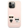 Karl Lagerfeld KLHMP13XSSKCI iPhone 13Pro Max 6,7 hardcase jasnoróżowy/light pink Silicone Ikonik Karl & Choupette Magsafe